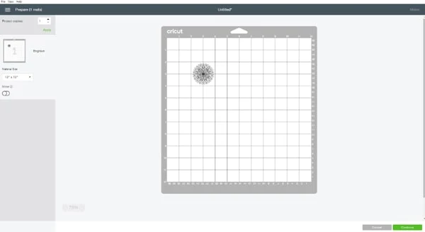 Then click the make-it button. It will take you to the mat layout page. Center the image on the 3x3 intersection.