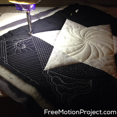 Machine Quilting a Star with Rulers