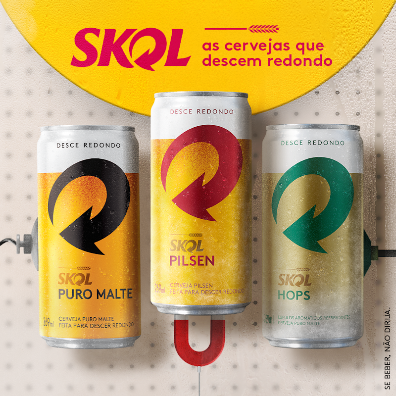 SKOL faz a roda girar de novo e lança a primeira puro malte que desce redondo SKOL faz a roda girar de novo e lança a primeira puro malte que desce redondo