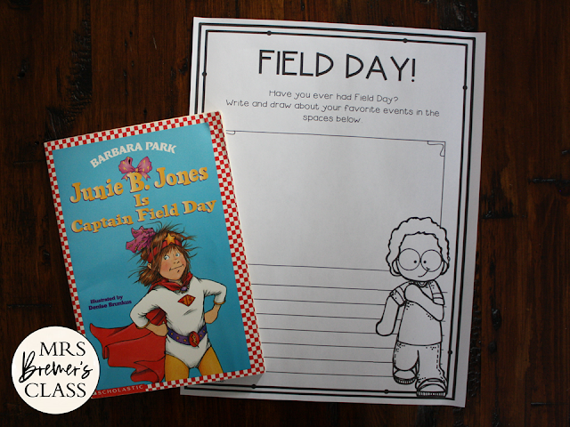 Junie B Jones is Captain Field Day book study unit with Common Core literacy companion activities for 1st and 2nd grade