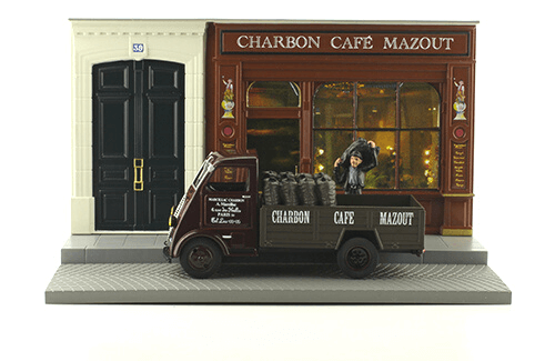 les plus beaux véhicules utilitaires, peugeot dma 1:43 la tournée du livreur de charbon