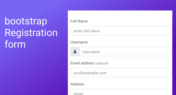 bootstrap registration form