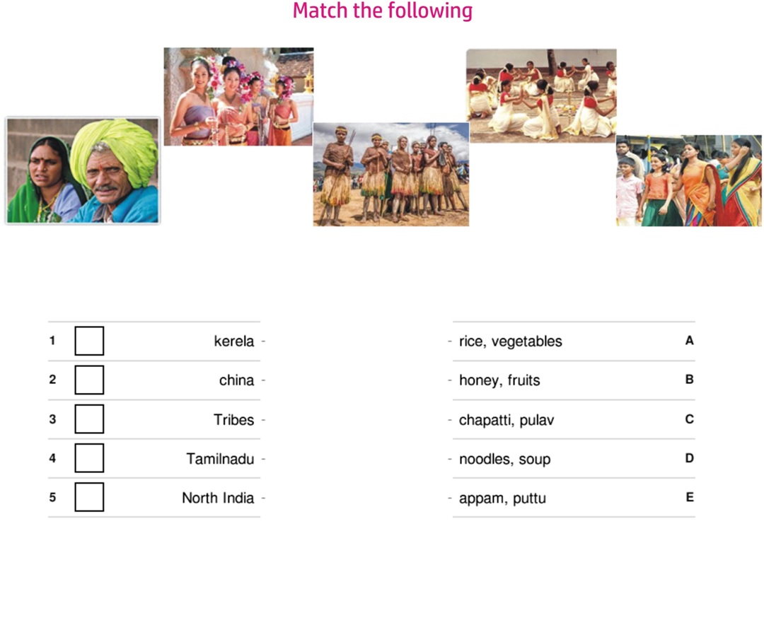 worksheets-match-the-following