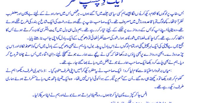 aik dilchasp safar essay in urdu poetry