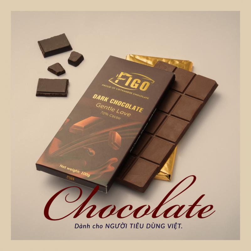 Combo 5 Hộp Kẹo Socola Đen 70% Cacao Ít Đường FIGO 100g