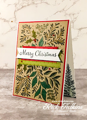 I have a simply festive and easy Christmas Card to share with you along with a video tutorial.