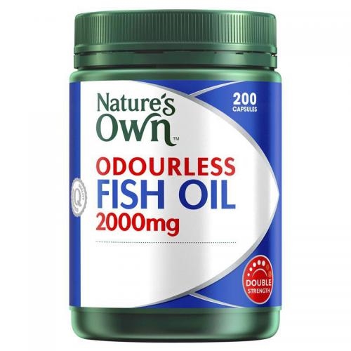 Dầu cá không mùi Nature’s Own Odourless Fish Oil 2000mg 200 Capsules