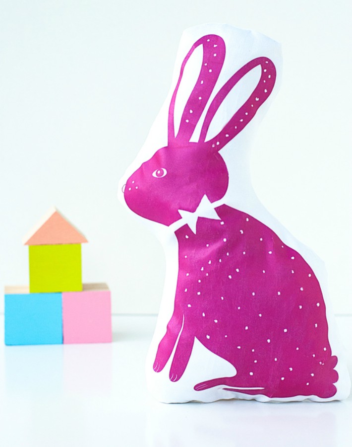 DIY cojín de conejo de Pascua