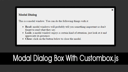 Modal dialog