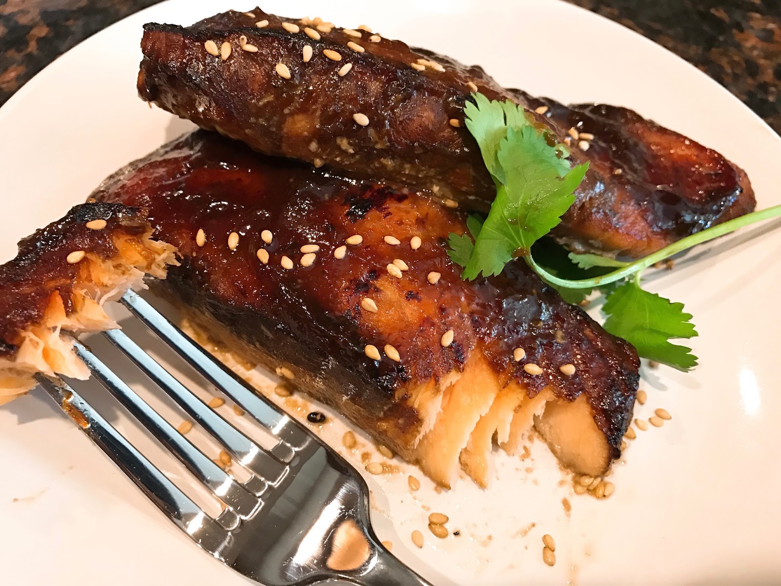 HoisinGlazed Salmon with Toasted Sesame Seeds