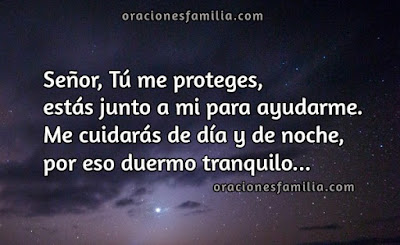 frases de proteccion con oracion de la noche cuidado de Dios