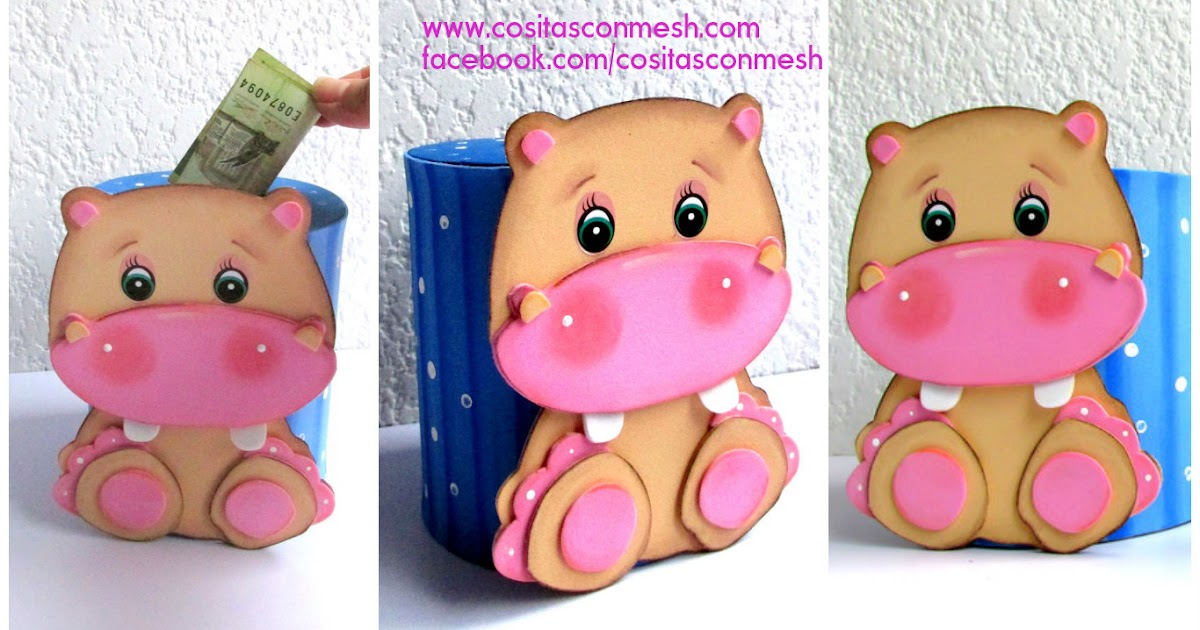 Recicla latas de tu cocina y haz una linda alcancía hipopótamo