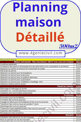 planning construction maison pdf