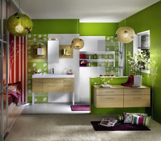 interior+ruang+tamu+warna+hijau Warna Hijau Ruang Keluarga