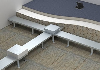 underfloor mounted cable trays