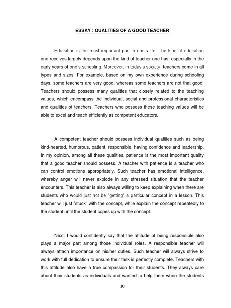 sample essay why do you want to be a teacher