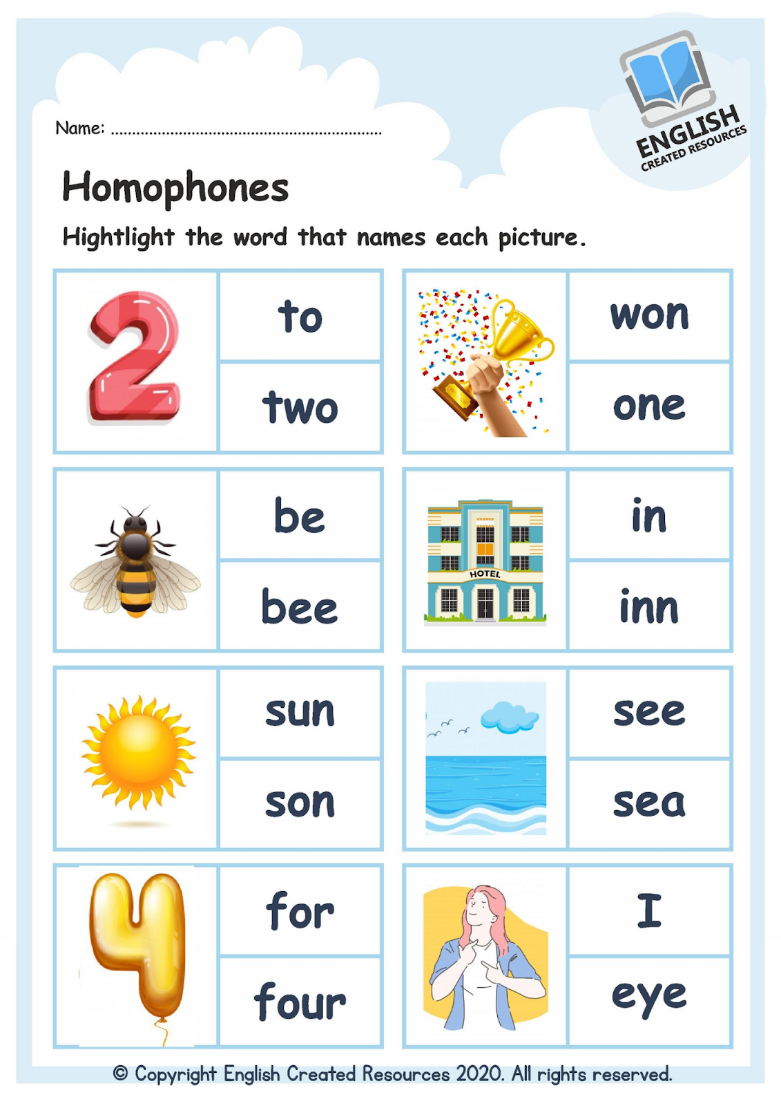 worksheets-on-homophones
