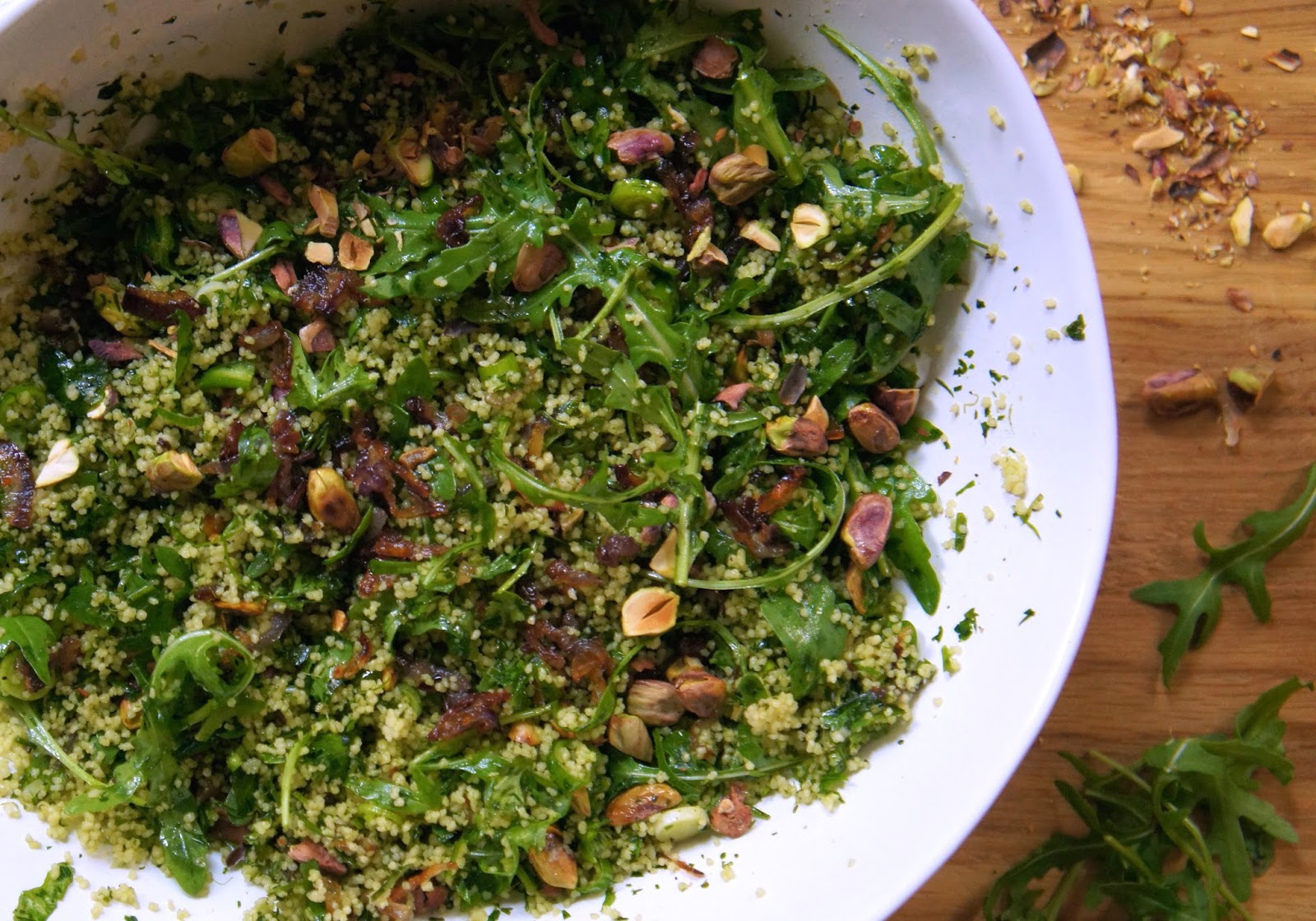 Notes of Bacon Ottolenghi's Green Couscous