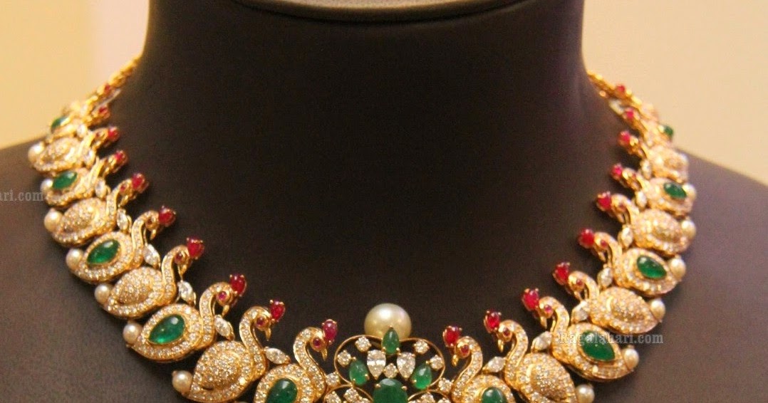 Parrot Design Diamond Bridal Necklace