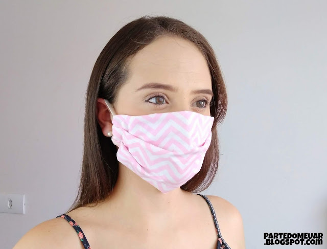 COMO FAZER MÁSCARA DE TECIDO PASSO A PASSO COM MOLDE - 2 MODELOS DIFERENTES mascara tecido passo a passo