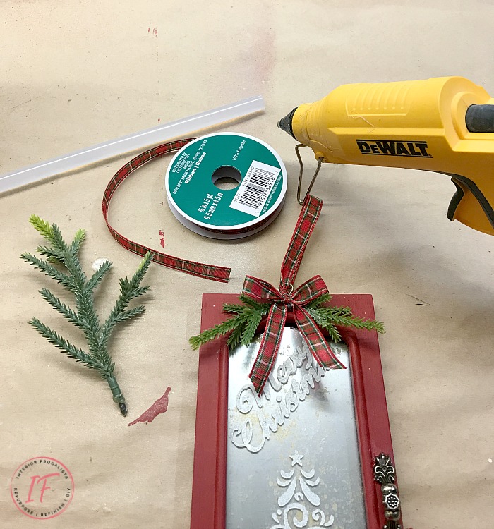 DIY Red Door Christmas Ornament Embellishments