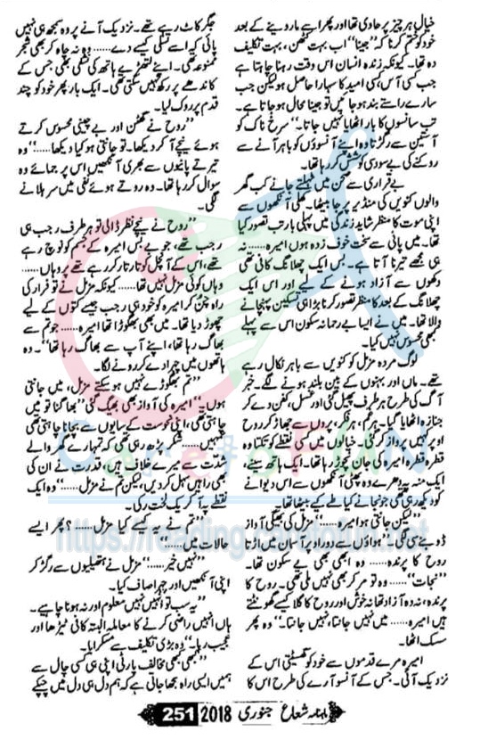 Ishq Barhana By Farah Bukhari Shuaa Digest January 2018