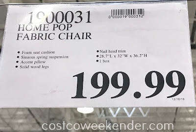 Deal for the HomePop Fabric Chair at Costco
