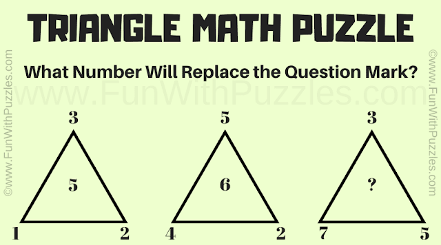 Maths Triangle Puzzle Question for Middle School Students