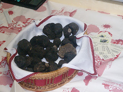 Truffles at a market, Indre et Loire, France. Photo by Loire Valley Time Travel.