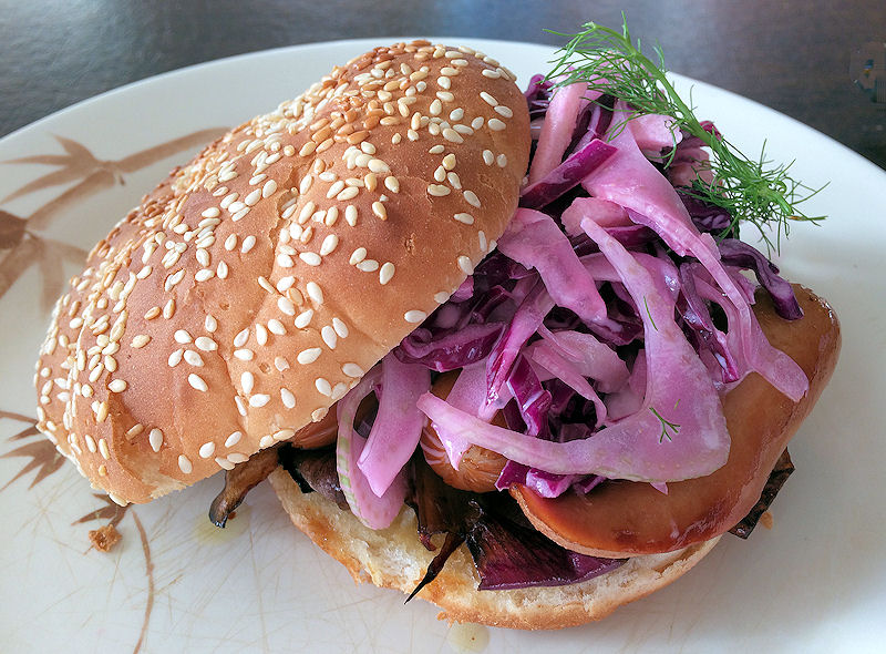 Kitchen Craig Rachel Khoo's Balsamic Onion Hot Dogs with FennelApple