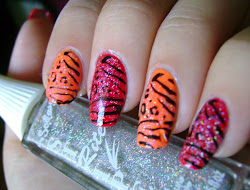 acrylic nail animal think konad holographic addict