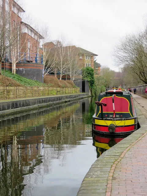 Canal boat in Birmingham, UK