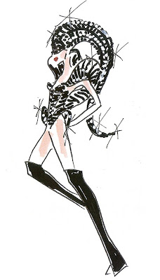 Armani costume sketch lady gaga