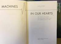 Machines in Our Hearts: The Cardiac Pacemaker, the Implantable Defibrillator, and American Health Care, by Kirk Jeffrey, superimposed on Intermediate Physics for Medicine and Biology.