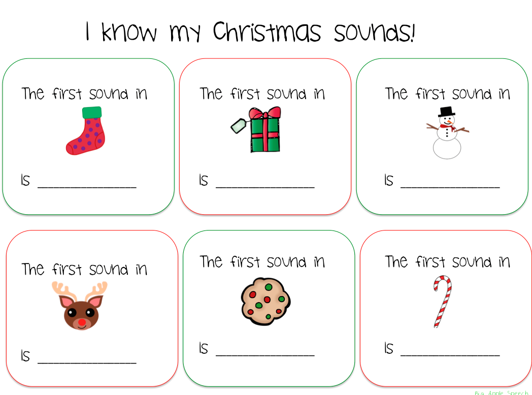 Big Apple Speech: FLASH FREEBIE Holiday Christmas Speech and Language Big Apple Speech: FLASH FREEBIE Holiday Christmas Speech and Language