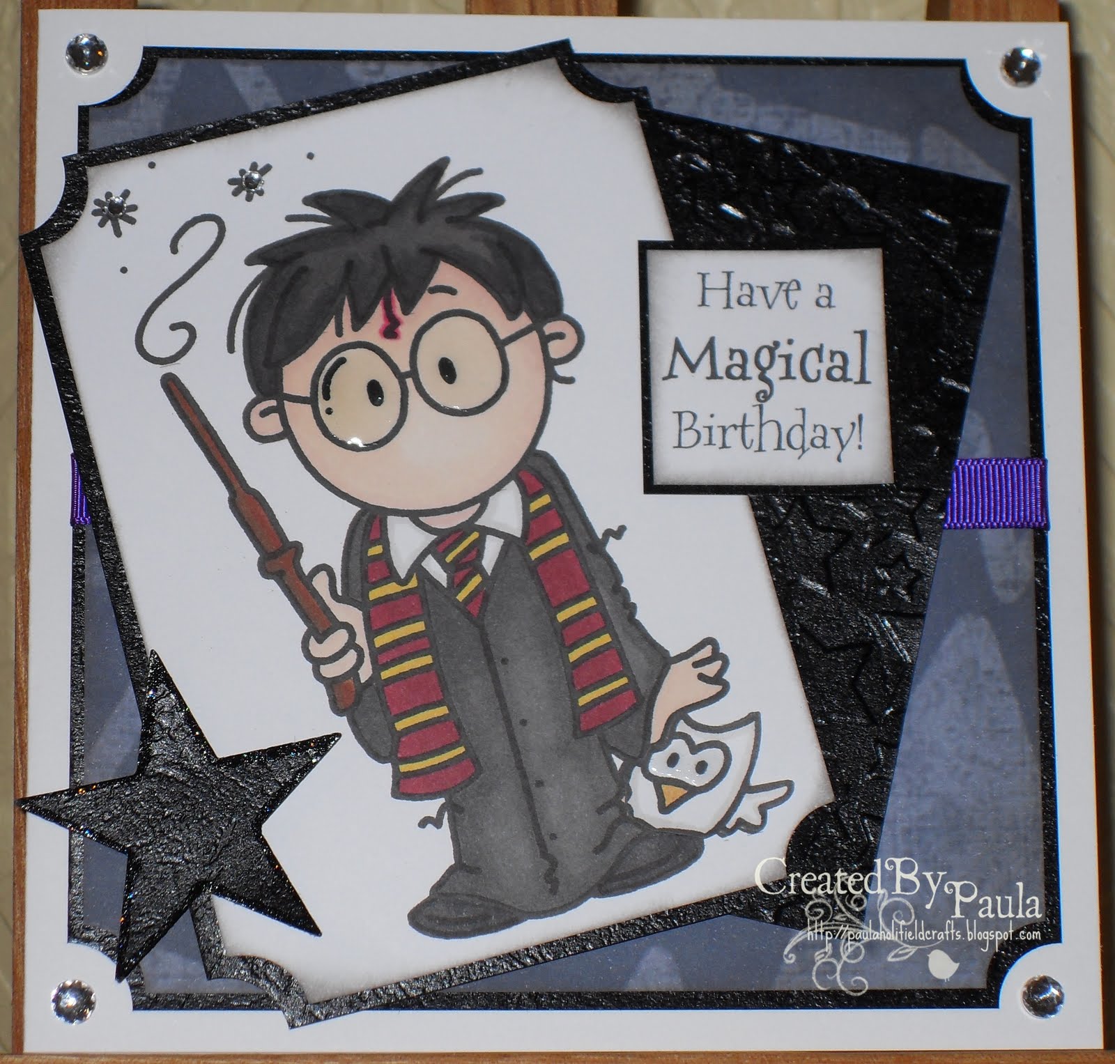 Paulaholifieldcrafts Harry Potter Birthday Card