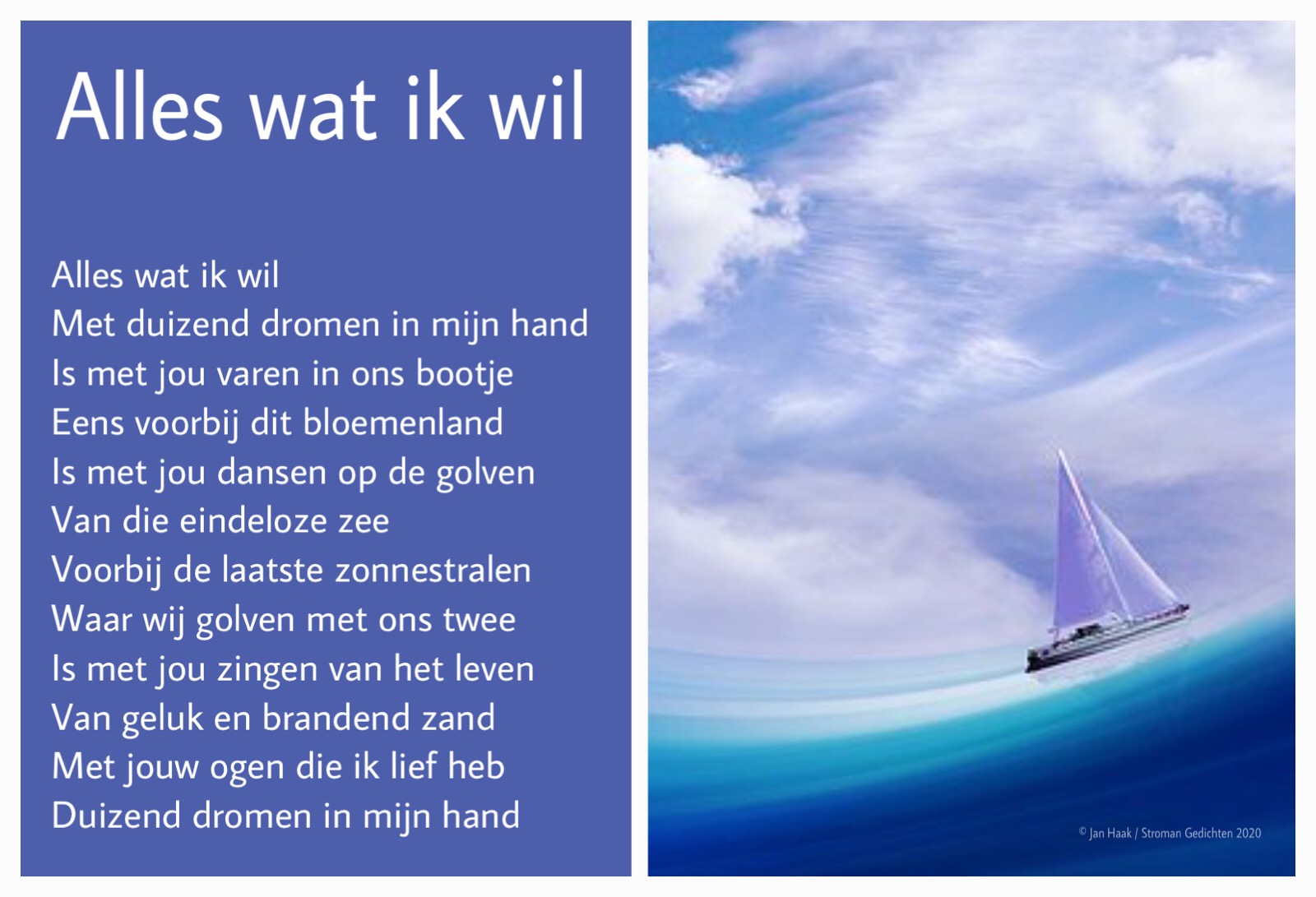 STROMAN GEDICHTEN: Alles wat ik Wil