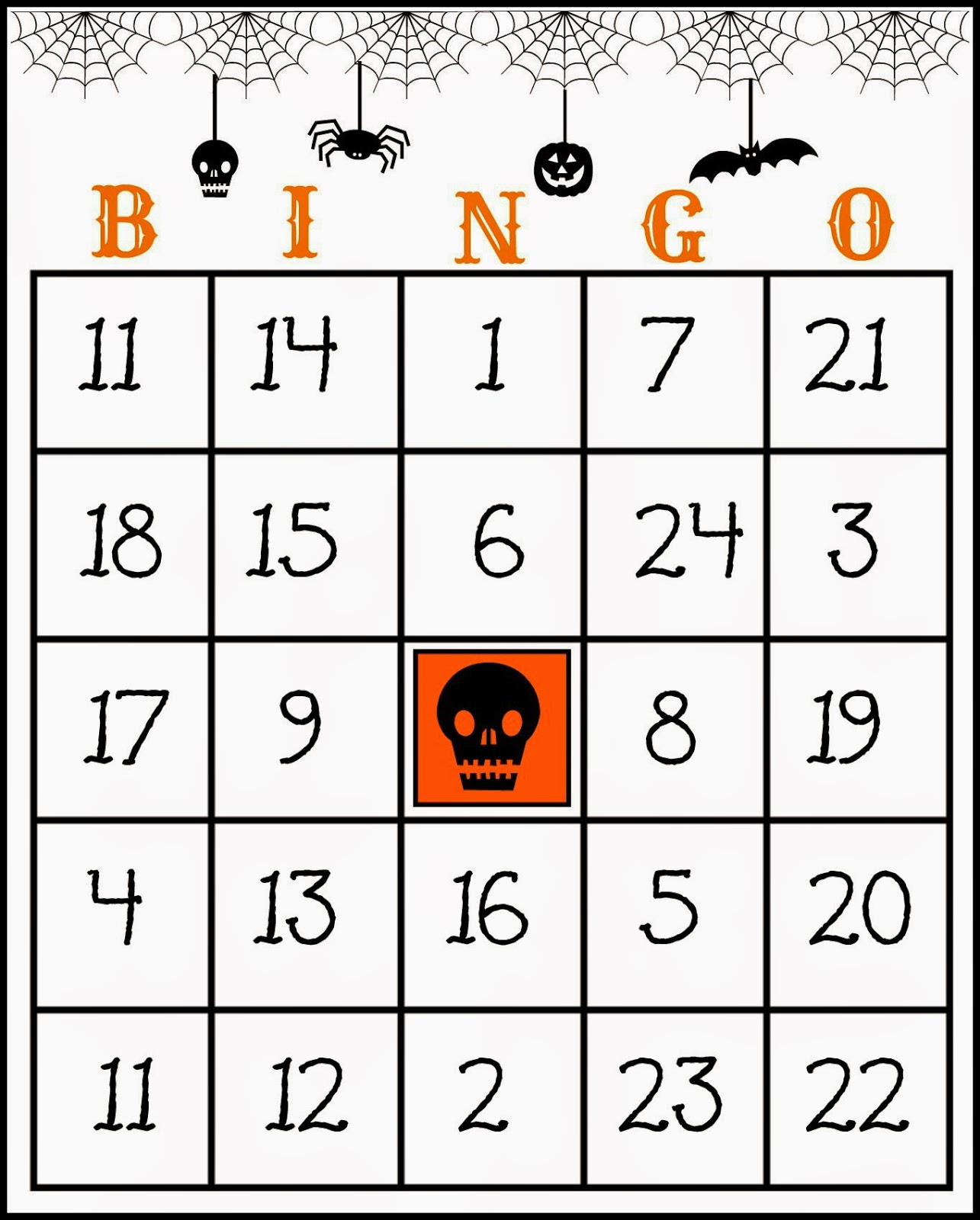 Free Printable Halloween Bingo Cards Free Printable Halloween Bingo Cards