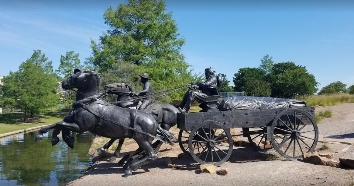Just A Car Guy Centennial Land Run Monument at the Bricktown Canal in