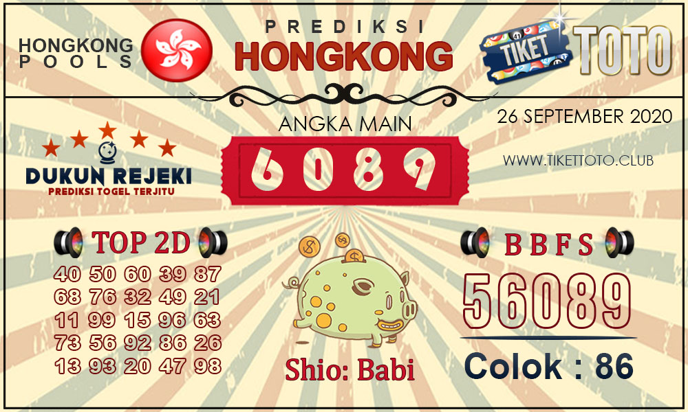 Prediksi Togel HONGKONG TIKETTOTO 26 SEPTEMBER 2020