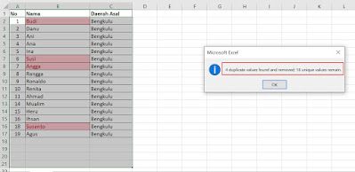 Duplicate Data Telah Dihapus