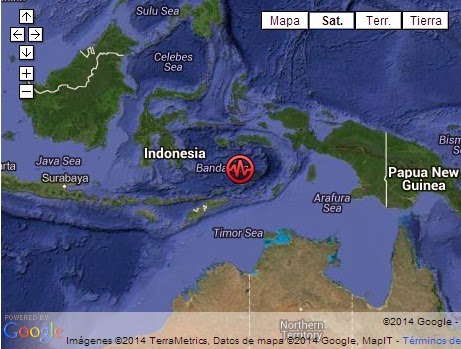 TERREMOTO 6,1 GRADOS SACUDE INDONESIA, 04 de Febrero 2014