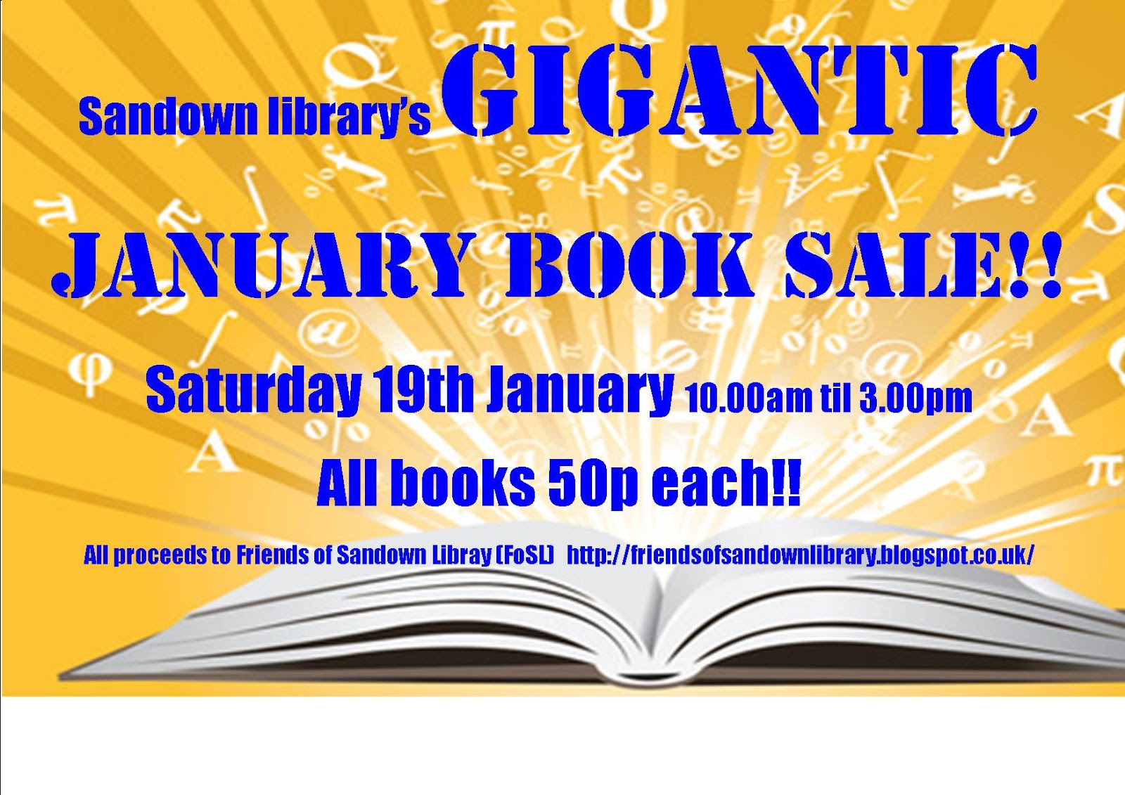 Friends of Sandown Library Gigantic January Book Sale!