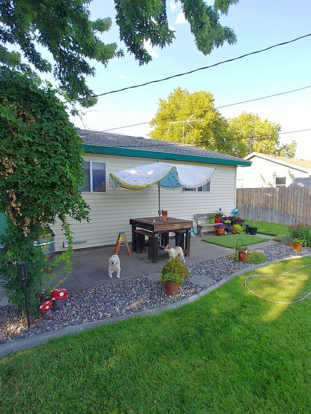 How To Diy A Patio Umbrella Cover Little Vintage Cottage