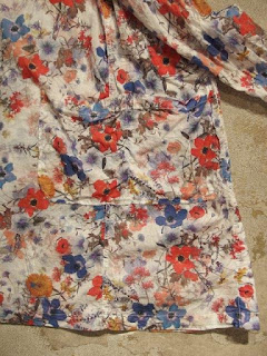 FWK by Engineered Garments "Lab Shirt in White Multi Floral Sheeting"