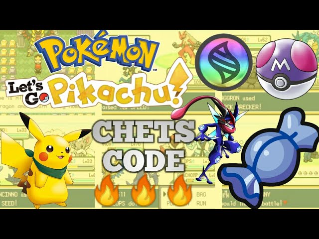 Pokemon let's go Pikachu GbA Cheats code | By Kevin poke fan|unlimited master ball And Rare cand