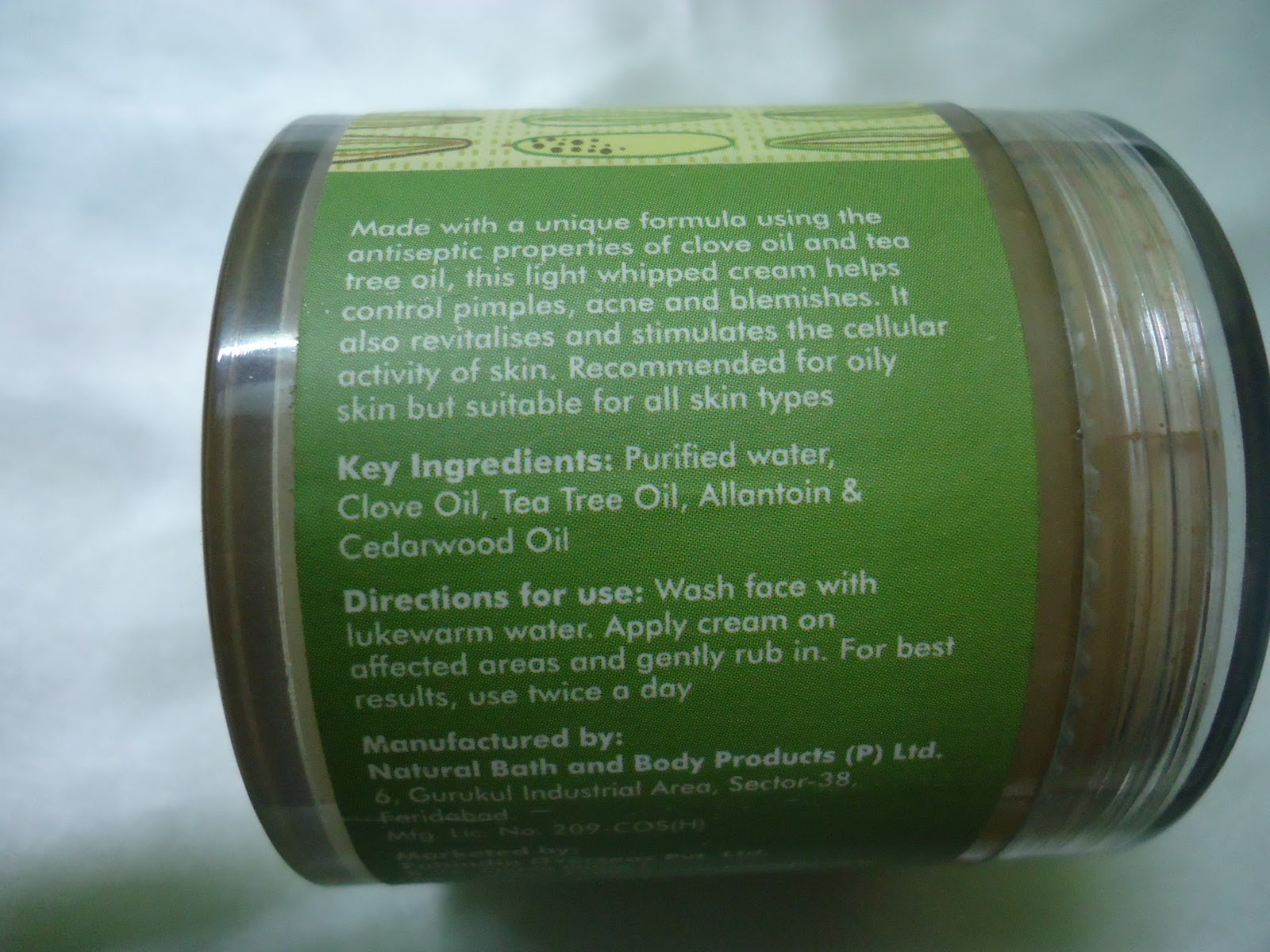 Fab India Clove Acne Control Cream Review New Love Makeup