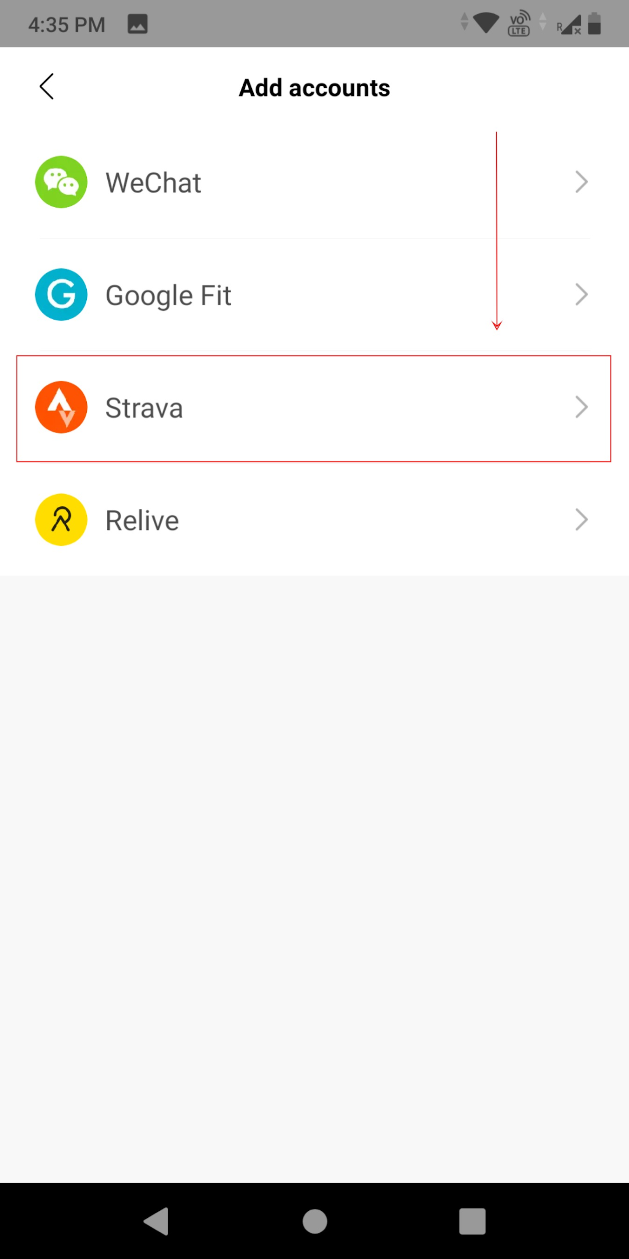 mi band strava