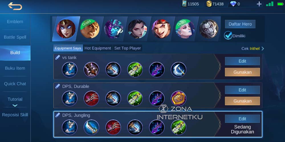 Build Dan Emblem Irithel Tersakit Mobile Legends Zona Internetku
