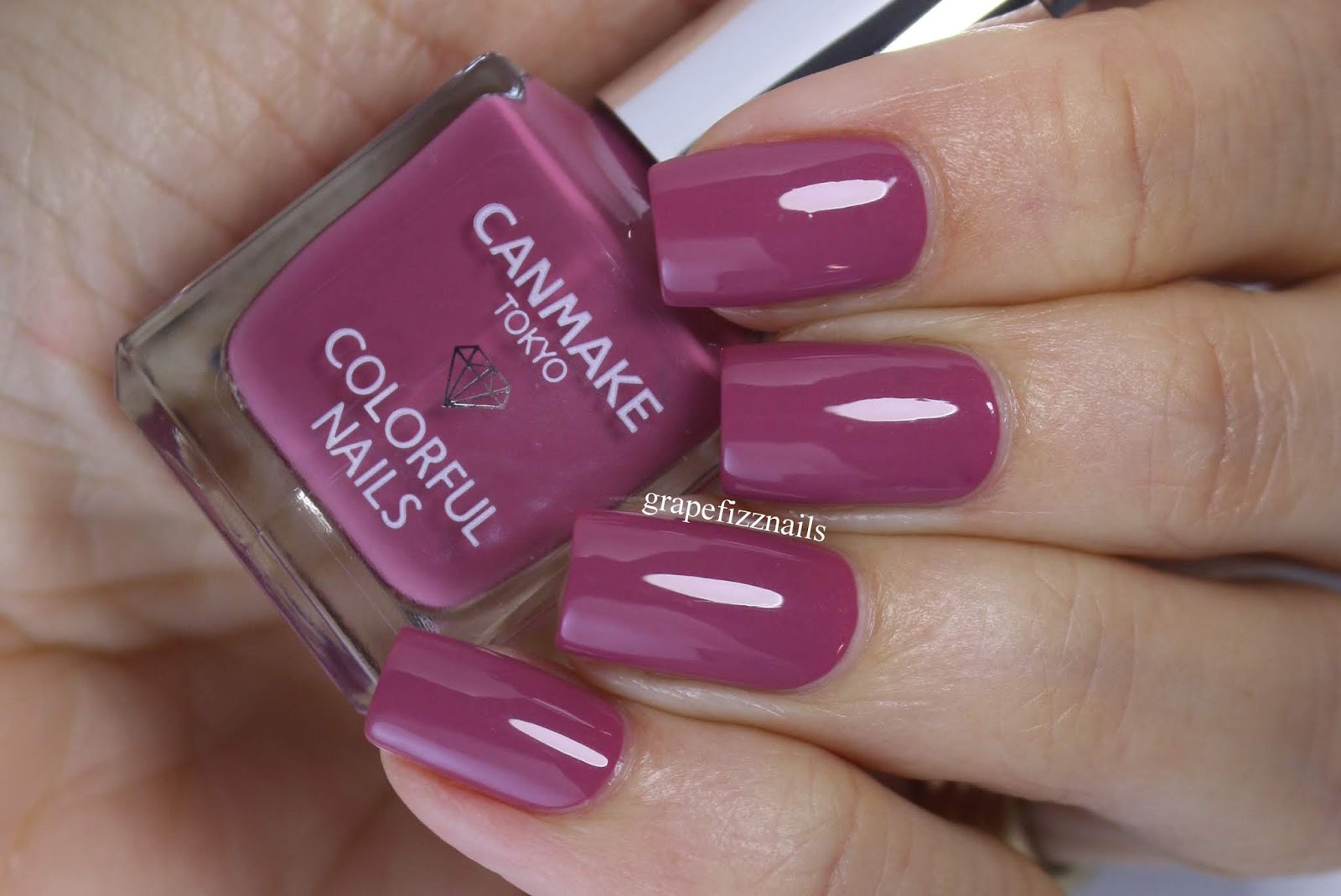 Grape Fizz Nails: Canmake Tokyo Polishes